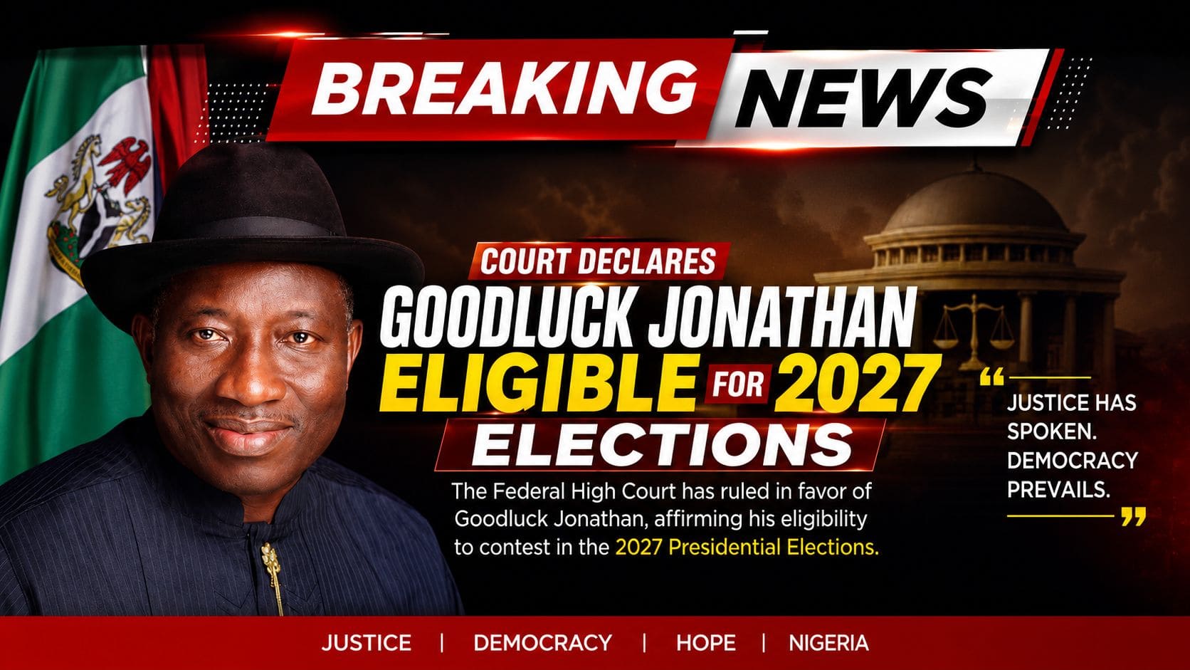 Goodluck Jonathan 2027 Eligibility Ruling